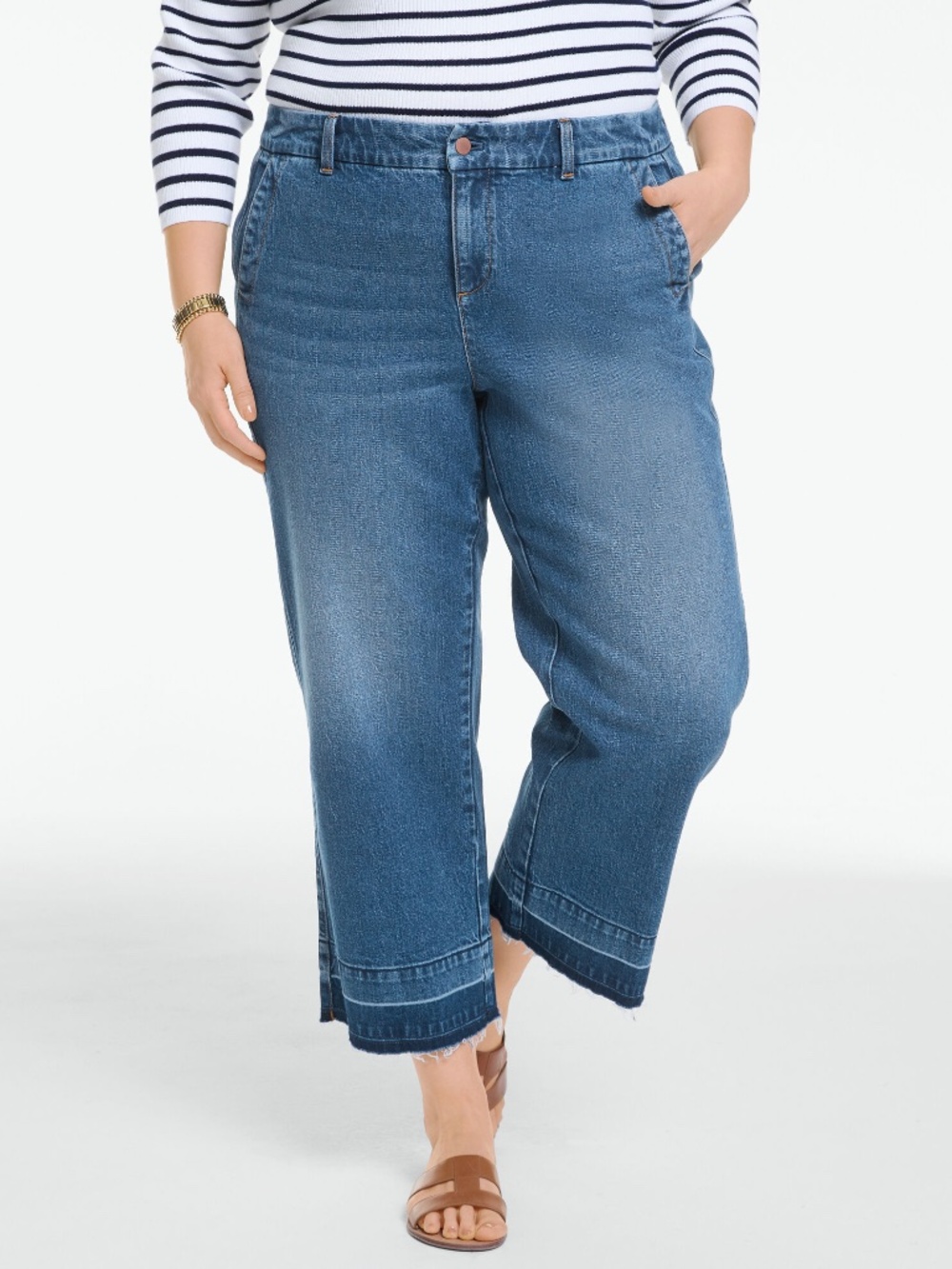 Talbots Wide-Leg Indigo Denim Pants